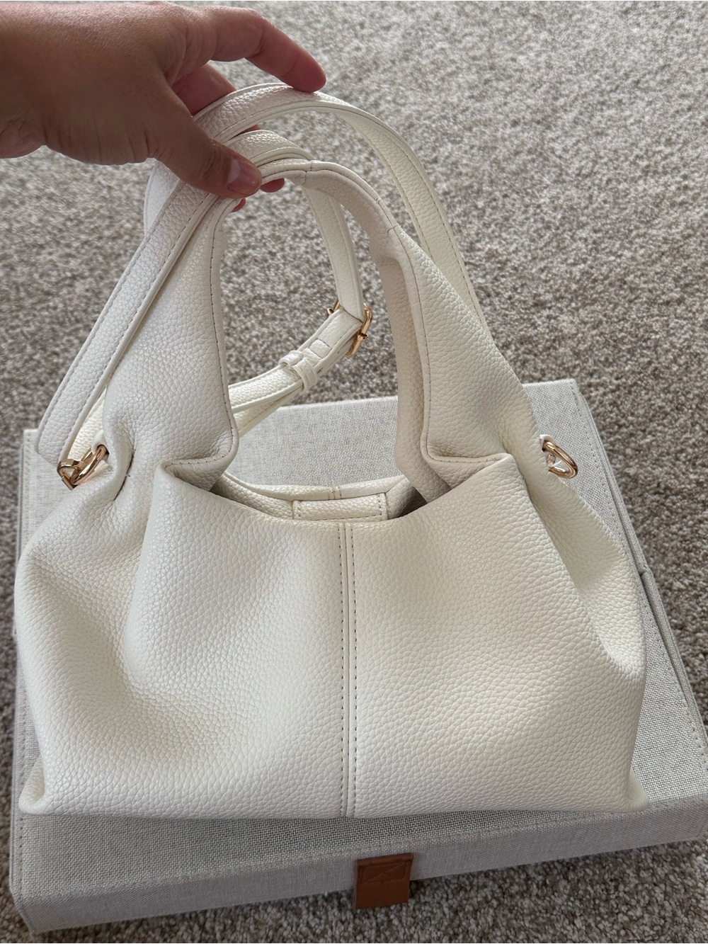 Cream Leather Bag